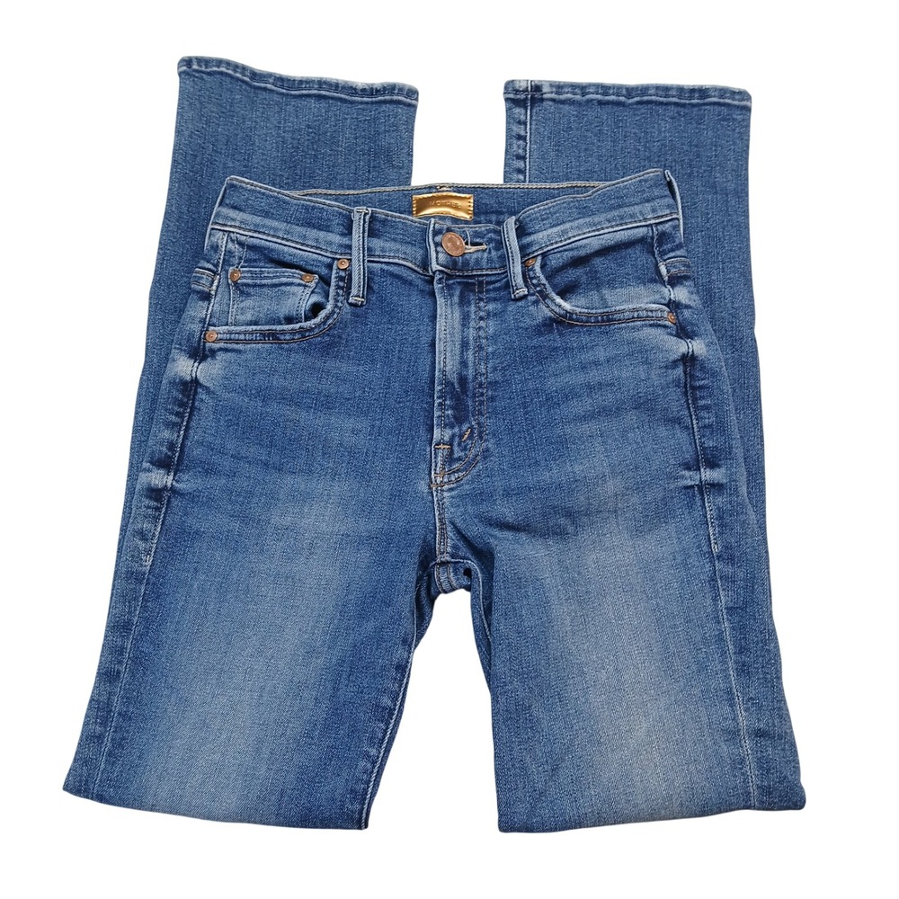 Mother Lil Insider Flood Over The Top Blue Flare Jeans P0287-2104 Size 24